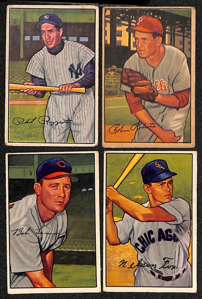 Lot of (13) 1952 Bowman Baseball Cards w. Yogi Berra