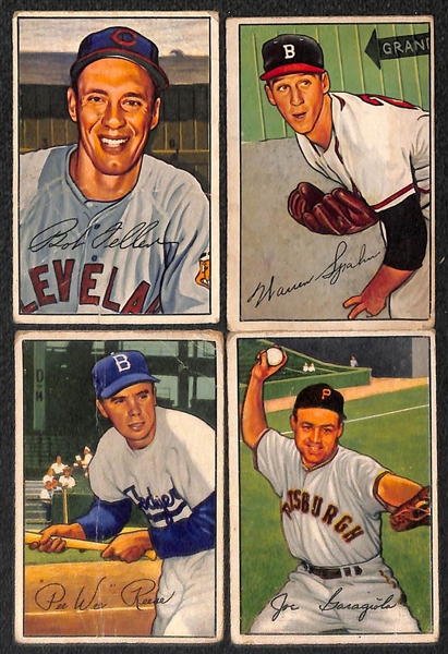 Lot of (13) 1952 Bowman Baseball Cards w. Yogi Berra