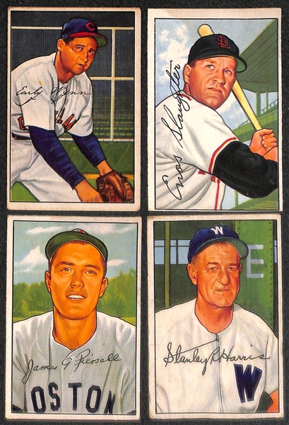 Lot of (13) 1952 Bowman Baseball Cards w. Yogi Berra