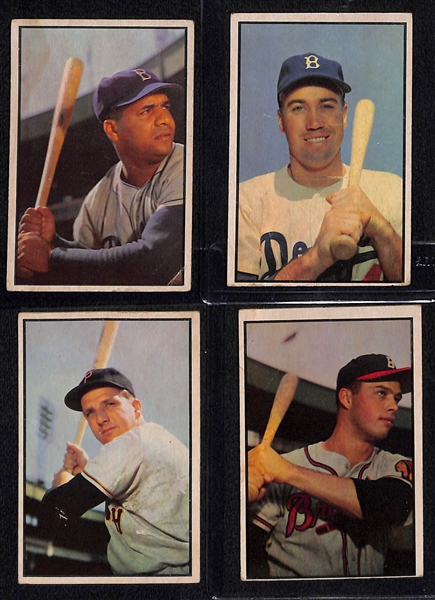 Lot of (13) 1953 Bowman & (5) 1954 Bowman Baseball Cards w. 1953 & 1954 Roy Campanella