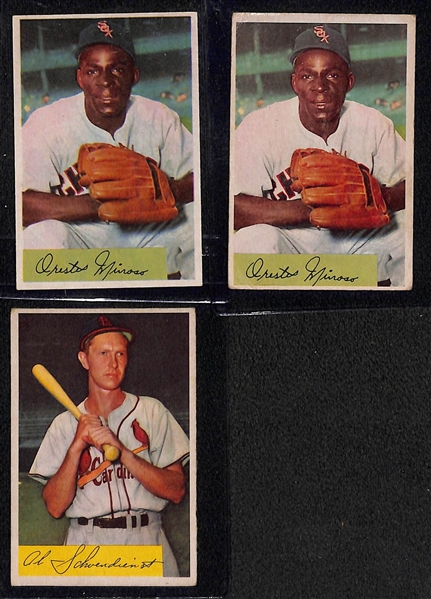Lot of (13) 1953 Bowman & (5) 1954 Bowman Baseball Cards w. 1953 & 1954 Roy Campanella