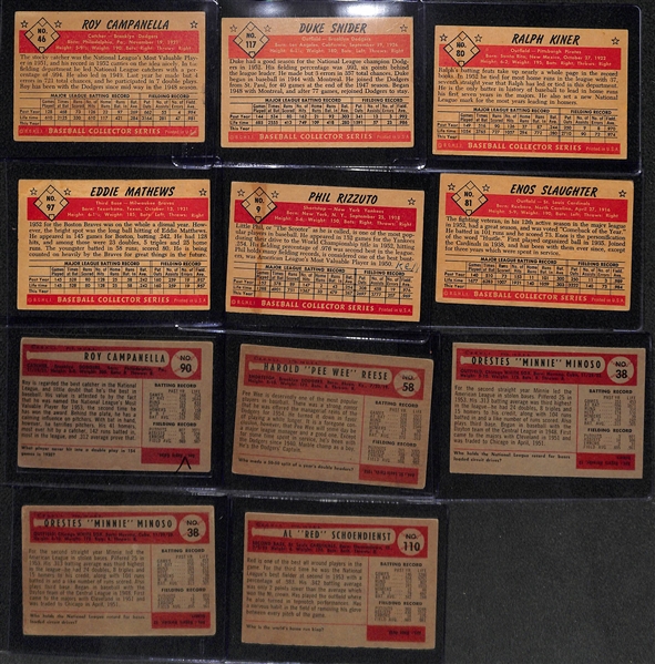 Lot of (13) 1953 Bowman & (5) 1954 Bowman Baseball Cards w. 1953 & 1954 Roy Campanella