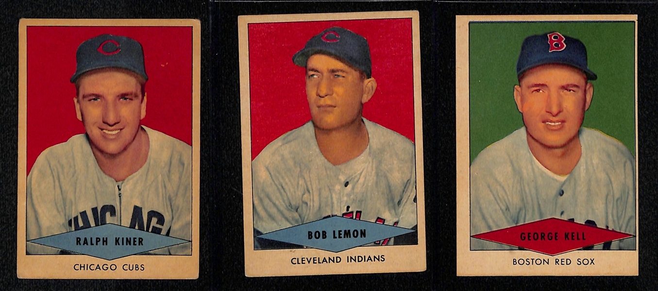  Lot of (7) 1954 Red Heart & (5) 1954 Dan-Dee Cards w. 1954 Red Heart Ralph Kiner