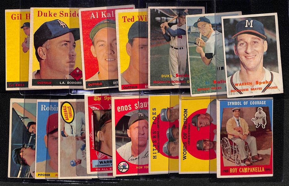 Lot of (15) 1957-1959 Topps Star Cards w. 1957 Warren Spahn