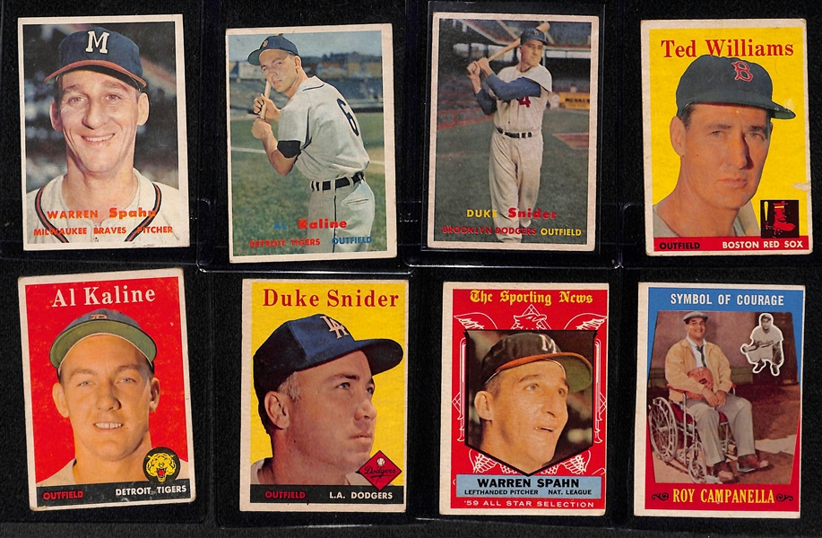 Lot of (15) 1957-1959 Topps Star Cards w. 1957 Warren Spahn