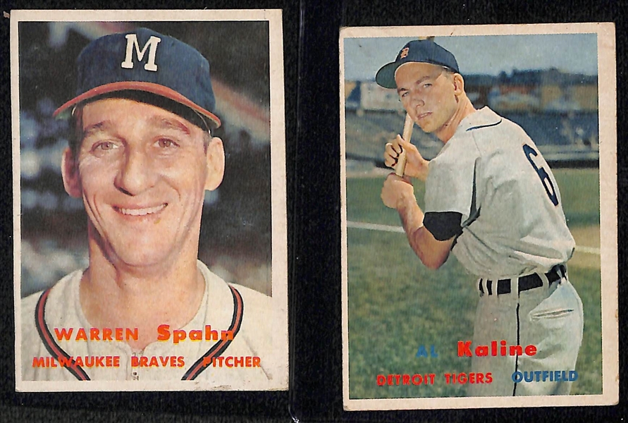 Lot of (15) 1957-1959 Topps Star Cards w. 1957 Warren Spahn