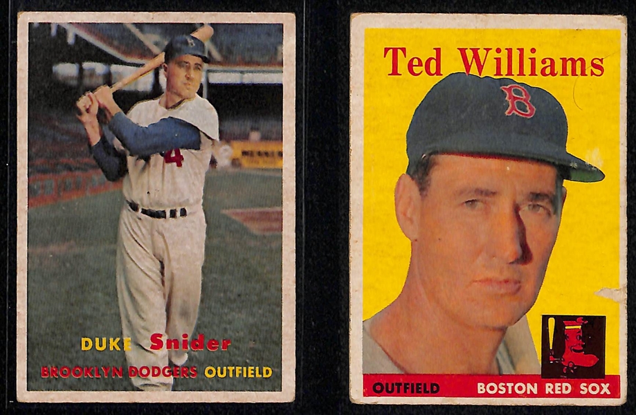Lot of (15) 1957-1959 Topps Star Cards w. 1957 Warren Spahn
