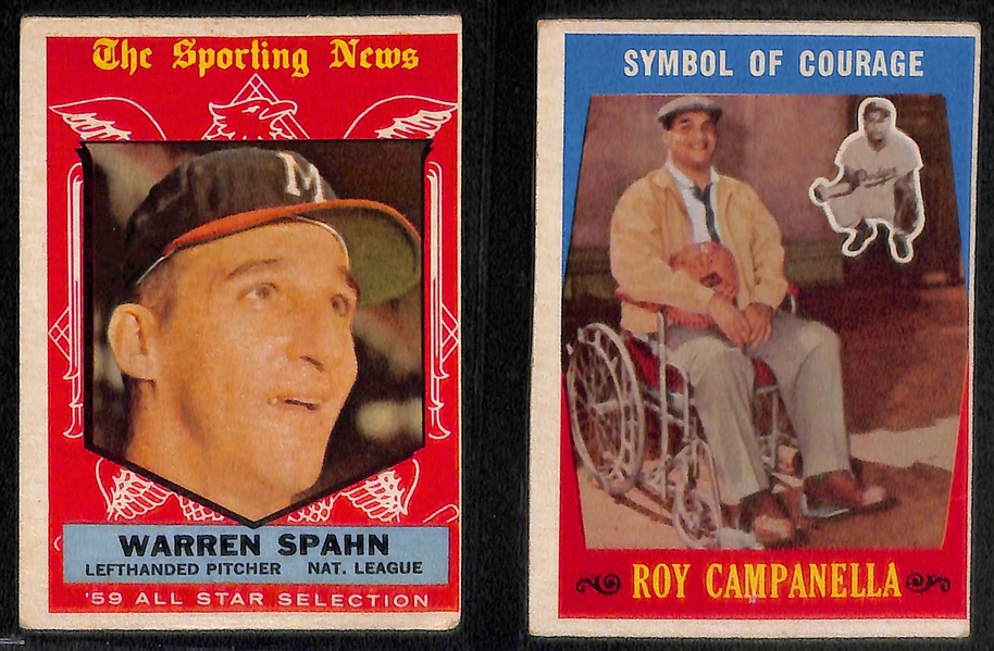 Lot of (15) 1957-1959 Topps Star Cards w. 1957 Warren Spahn