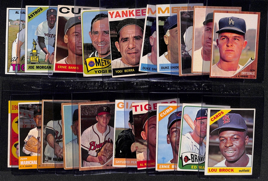  Lot of (21) 1962-1967 Topps Baseball Cards w. 1962 Don Drysdale