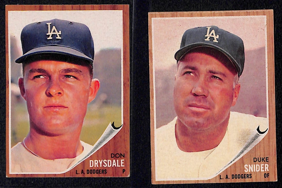  Lot of (21) 1962-1967 Topps Baseball Cards w. 1962 Don Drysdale
