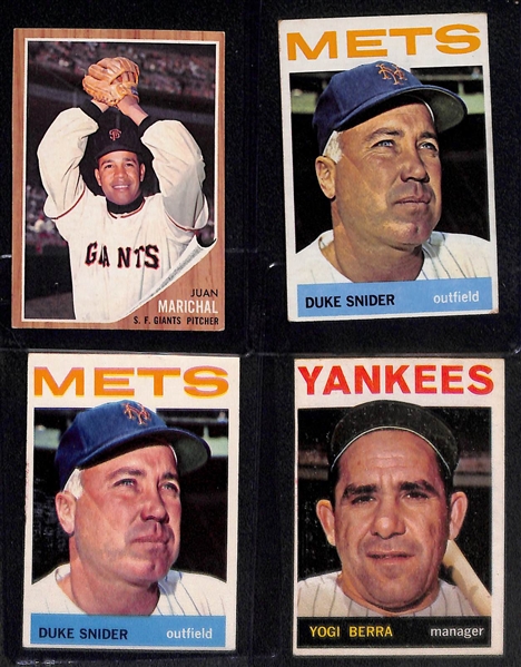  Lot of (21) 1962-1967 Topps Baseball Cards w. 1962 Don Drysdale