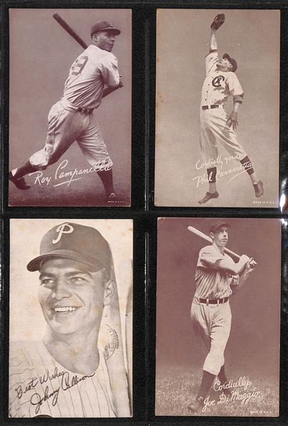  Lot of (100+) Baseball Exhibit Cards from 1947-1966 w. DiMaggio & Mantle