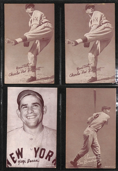  Lot of (100+) Baseball Exhibit Cards from 1947-1966 w. DiMaggio & Mantle