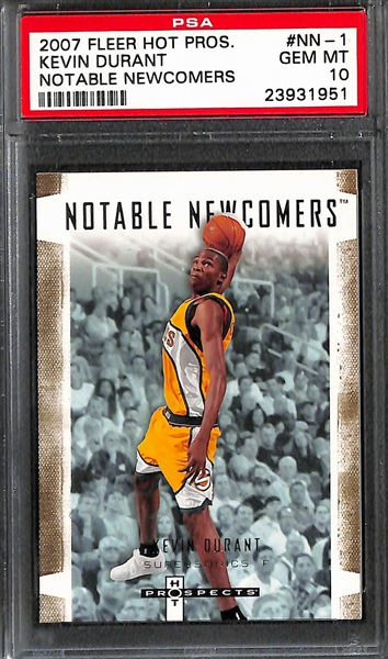 Lot of (5) 2007 Graded Kevin Durant Rookie Cards