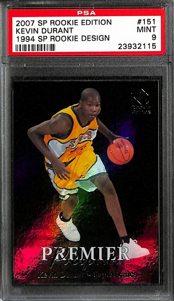 Lot of (5) 2007 Graded Kevin Durant Rookie Cards
