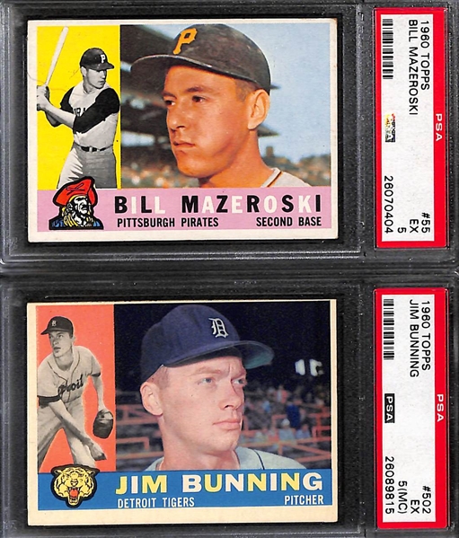 Lot of (16) Late 50s to Early 60s Graded Topps Baseball Cards w. Killebrew, Kaat, Spahn