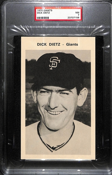 Complete Set of (12) PSA Graded 1970 San Francisco Giants Team Set w/ Willie Mays PSA 8