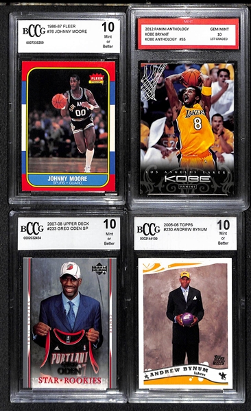 Lot of (14) Graded Basketball Rookie w. Kobe Bryant, O'Neal, Kidd, McGrady, Duncan
