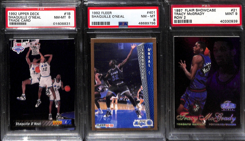 Lot of (14) Graded Basketball Rookie w. Kobe Bryant, O'Neal, Kidd, McGrady, Duncan