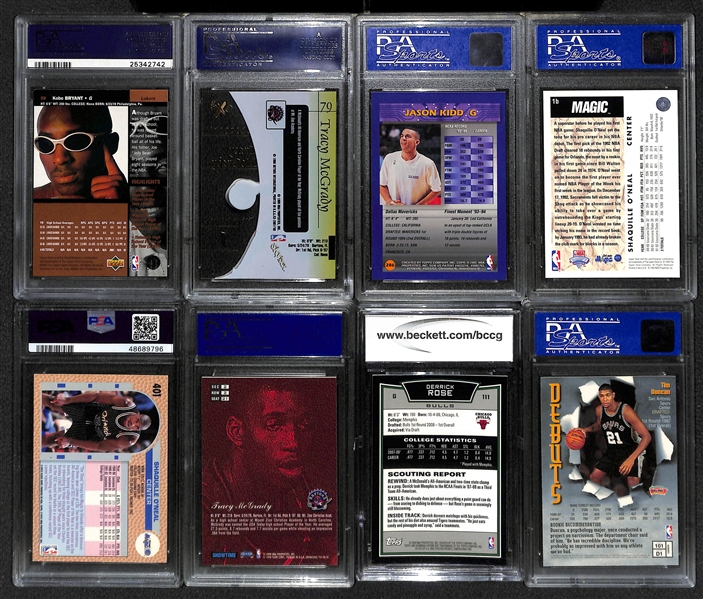 Lot of (14) Graded Basketball Rookie w. Kobe Bryant, O'Neal, Kidd, McGrady, Duncan