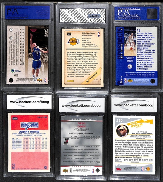 Lot of (14) Graded Basketball Rookie w. Kobe Bryant, O'Neal, Kidd, McGrady, Duncan