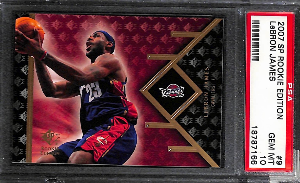Lot of (4) Basketball Stars All Graded PSA 10 w. LeBron James, Anthony Davis, Shaq, and Morant