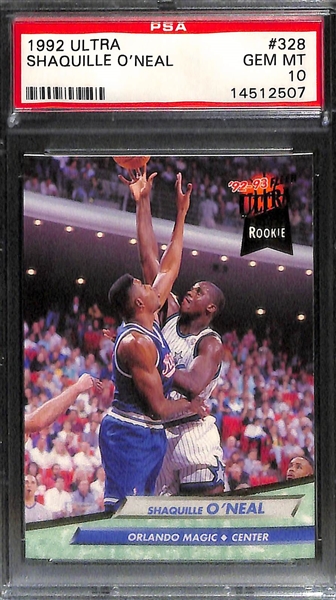 Lot of (4) Basketball Stars All Graded PSA 10 w. LeBron James, Anthony Davis, Shaq, and Morant