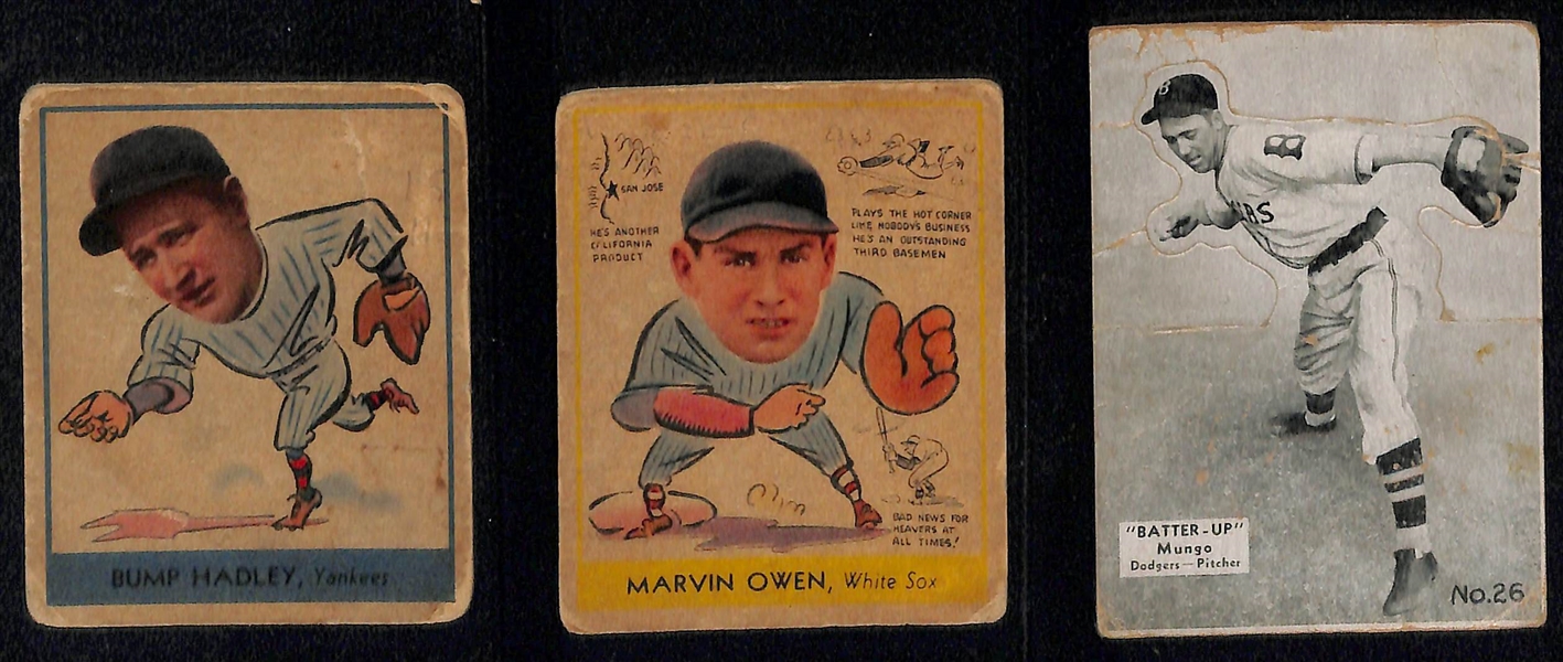Lot of (18) Baseball Cards from 1933-1939 w. 1933 Sport Kings Carl Hubbell