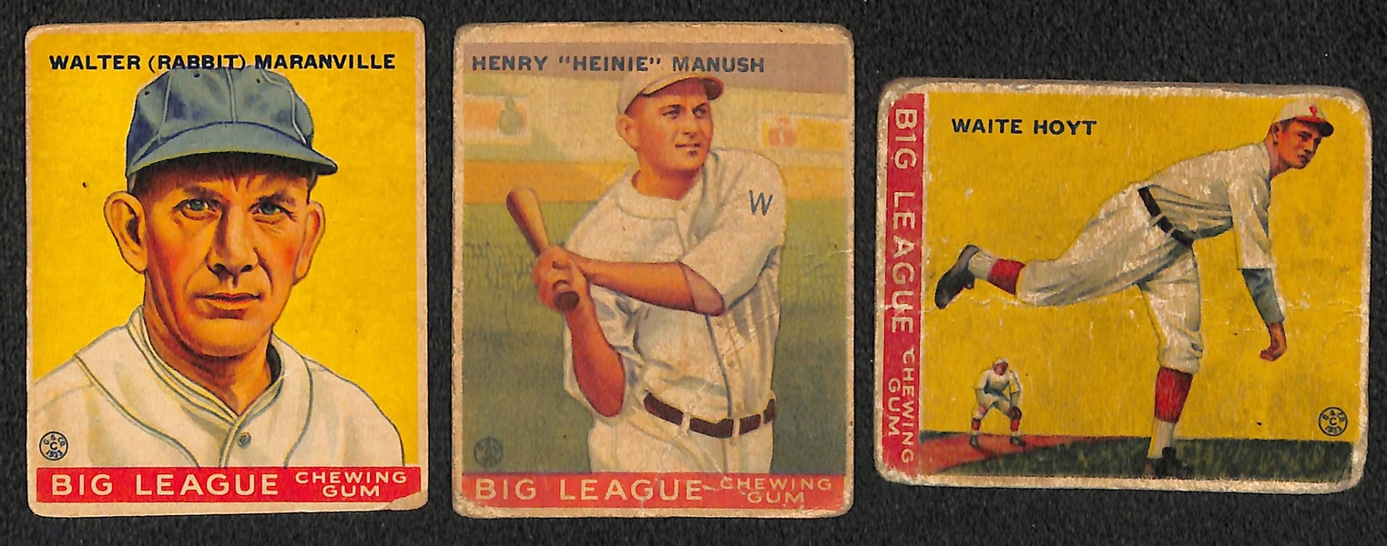  Lot of (29) 1933 Goudey Baseball Cards w. Mickey Cochrane