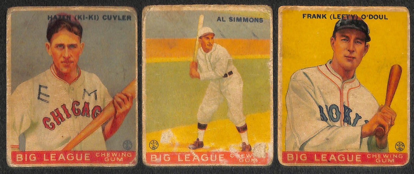  Lot of (29) 1933 Goudey Baseball Cards w. Mickey Cochrane