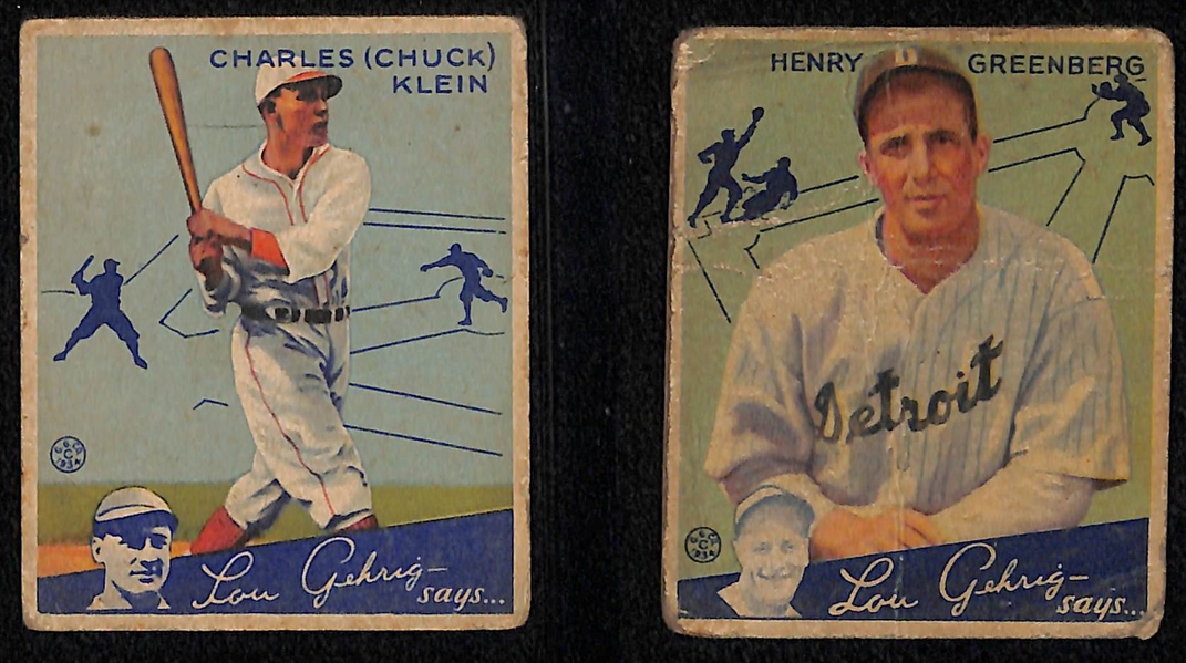  Lot of (35) 1934 Goudey Baseball Cards w. Bill Terry