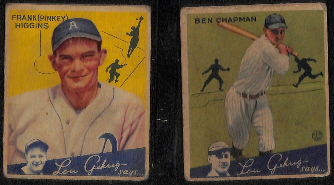  Lot of (35) 1934 Goudey Baseball Cards w. Bill Terry