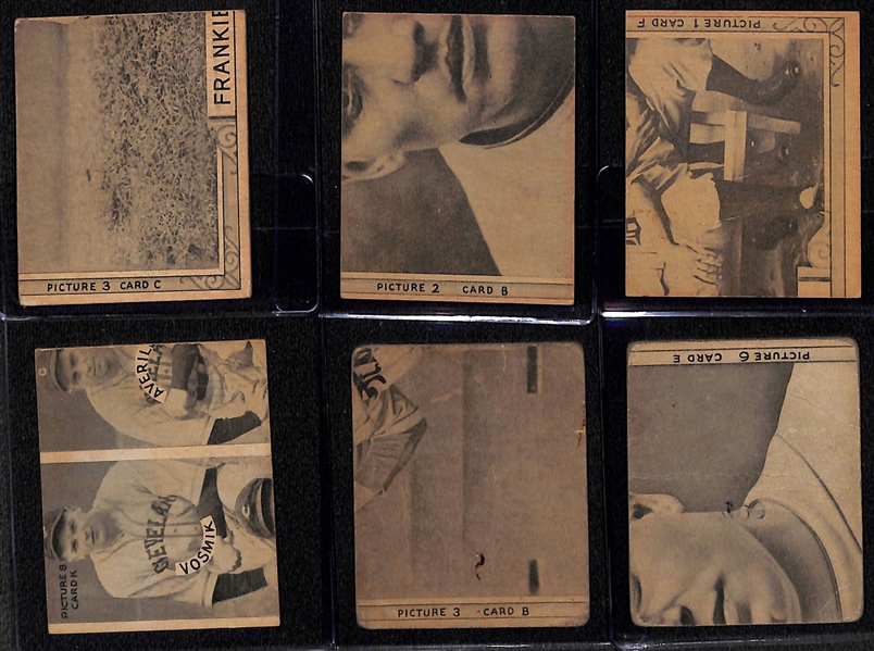 Lot of (14) 1934 4-in-1 (R321) Goudey Baseball Cards w. Paul & Lloyd Waner Card
