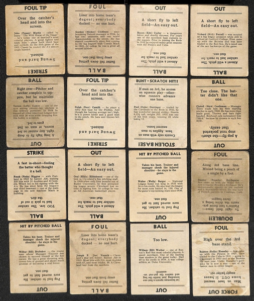 Lot of (16) 1936 (R322) Goudey Baseball Cards w. Pepper Martin
