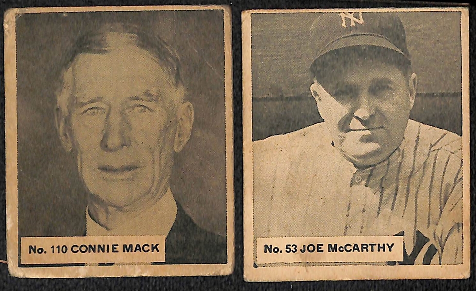 Lot of (8) HOF 1936 Canadian Goudey (V355) Cards w. Connie Mack