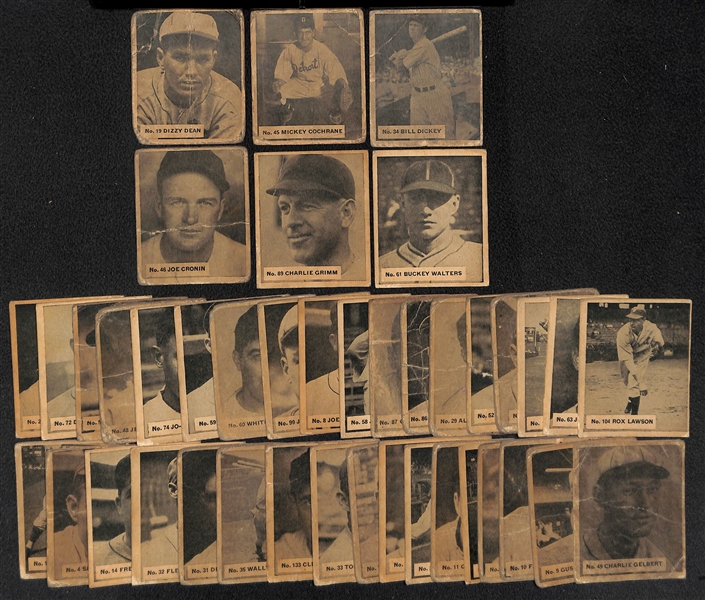  Lot of (41) 1936 Canadian Goudey (V355) Cards w. Dizzy Dean