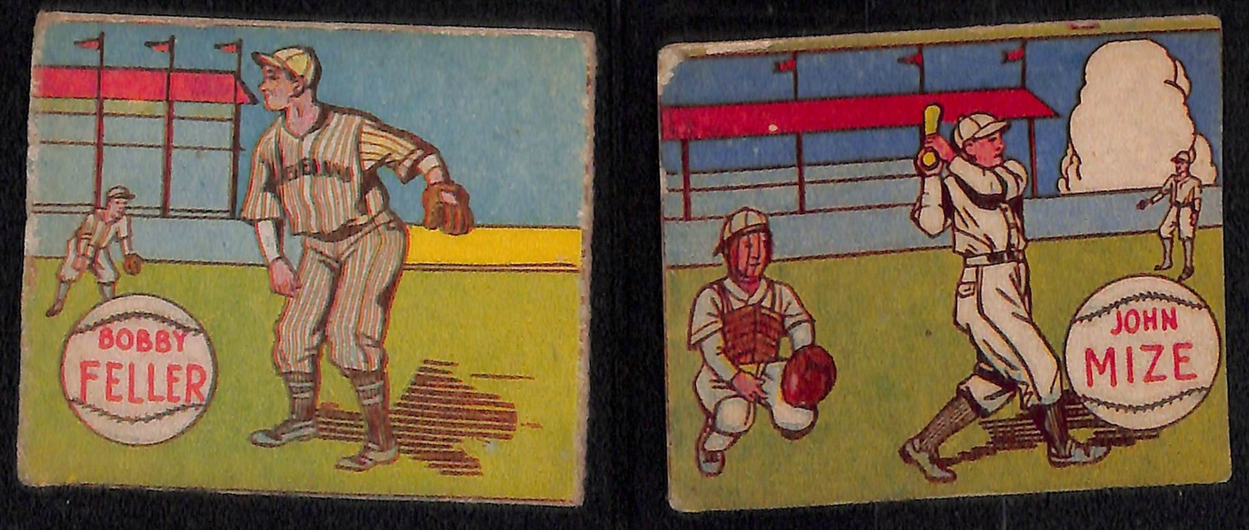Lot of (6) 1941 Double Play Cards & (20) 1949 R302-2 MP & Co Strip Cards w. Yogi Berra