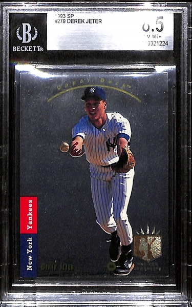 1993 SP Derek Jeter #279 Rookie Card Graded BGS 8.5