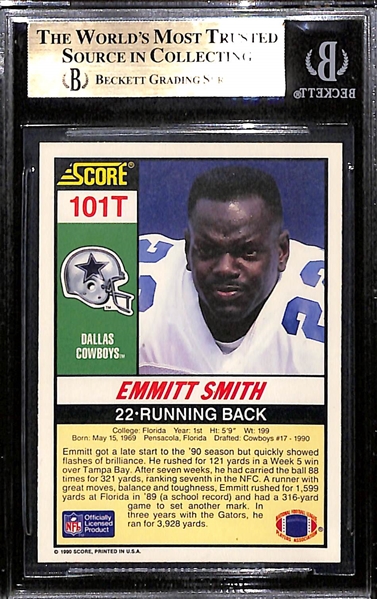 1990 Score Supplemental Emmitt Smith #101T Rookie Card Graded BGS 9.5 Gem Mint