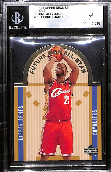 2003-04 Upper Deck SE Die Cut Lebron James #E15 Rookie Card Graded BGS 9 Mint!