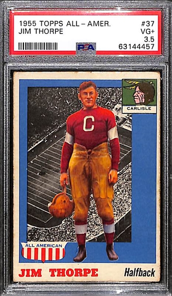 1955 Topps All American Jim Thorpe #37 Graded PSA 3.5 VG+