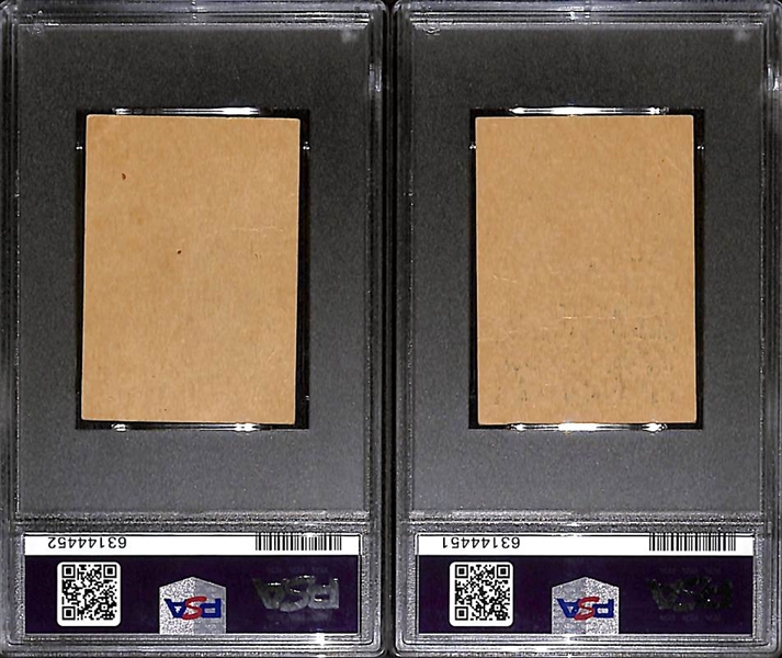 1951 Parkhurst Hockey Rookie Lot - Red Kelly #55 (PSA 3) & Boom Boom Geoffrion #14 (PSA 2)