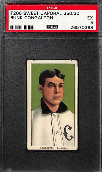 Lot of (3) 1909 T206 Graded Baseball Cards (All Grades 4.5 or higher) w. Larry Doyle