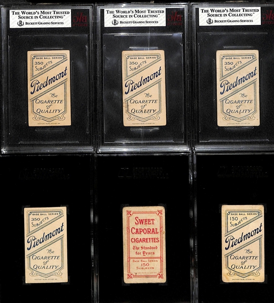Lot of (6) 1909-11 T206 BGS & SGC Graded Baseball Cards w. Doc White SGC 2