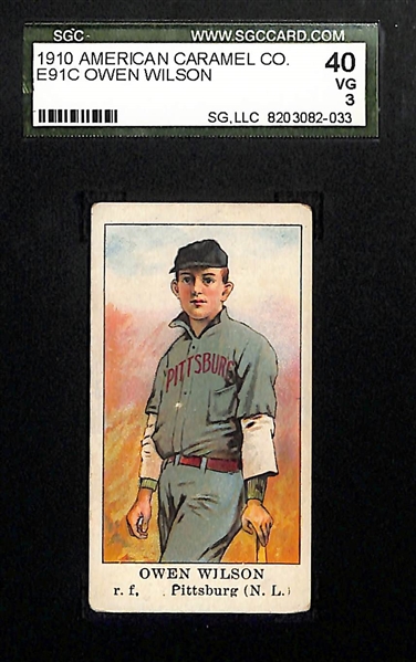 1919-21 W514 Rogers Hornsby & 1910 American Carmel Owen Chief Wilson - SGC Graded 