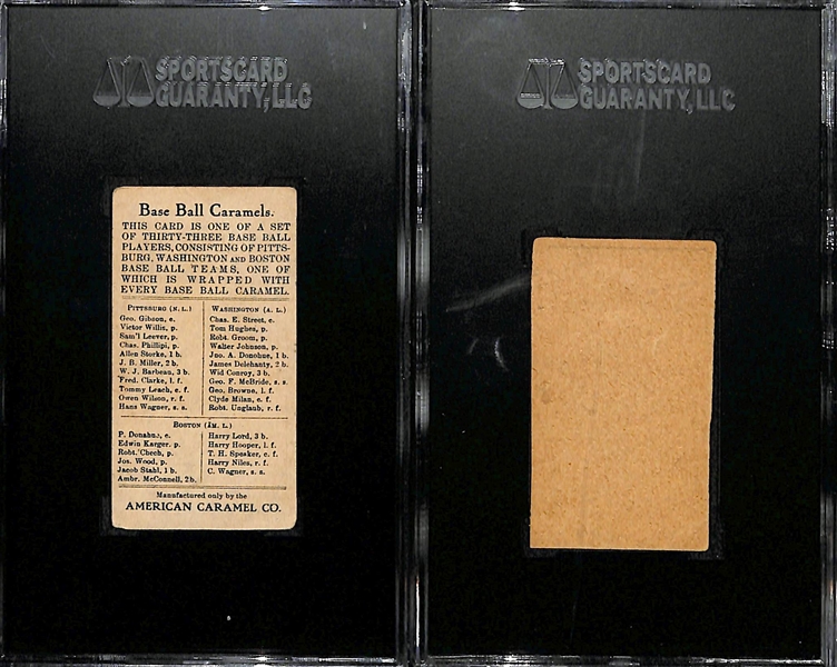 1919-21 W514 Rogers Hornsby & 1910 American Carmel Owen Chief Wilson - SGC Graded 