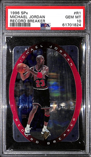1996 SPx Michael Jordan Record Breaker Graded PSA 10