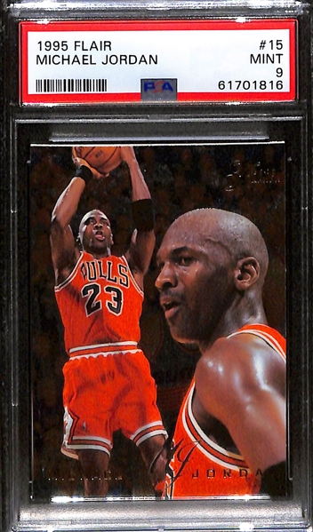 Lot of (6) PSA Graded Michael Jordan Cards w. 1994 Collectors Choice Silver Signature PSA 9