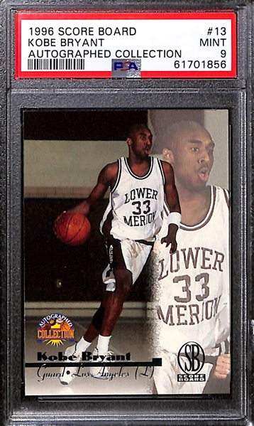 Lot of (4) 1996 Kobe Bryant PSA Graded Rookie w. 1996 Upper Deck PSA 9