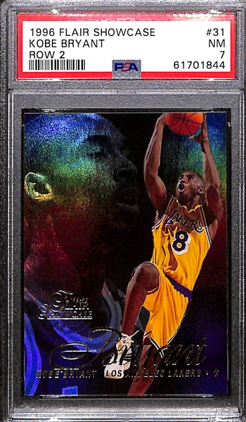 Lot of (3) 1996 PSA Graded Kobe Bryant Rookies w. 1996 Skybox Z-Force PSA 9
